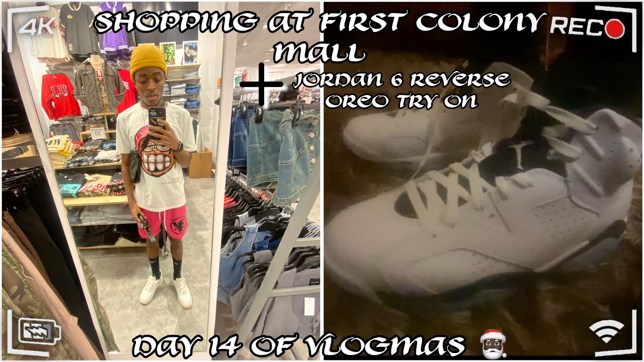 Vlogmas Day 14: Shopping At First Colony Mall + Jordan 6 Reverse Oreo Try-On