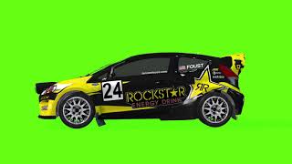 Green Screen Rally Car Animation