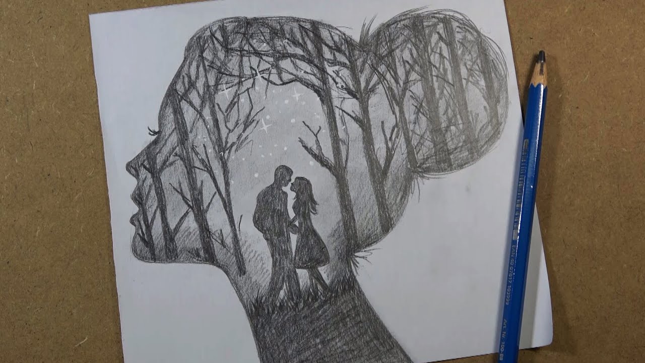 How to draw lovers Hugging  How to draw love Couple Pencil Sketch Drawing   Face Drawings  YouTube