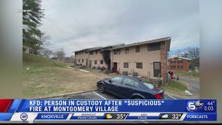 Knoxville Fire: One in custody after 'suspicious' fire at Montgomery village
