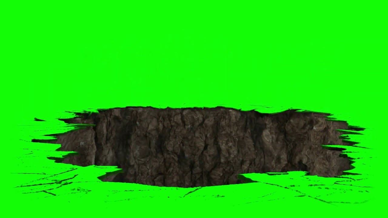 Hole in the Ground HD Greenscreen / Chroma Key YouTube