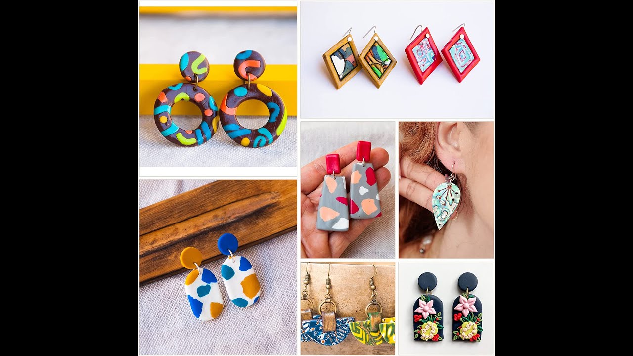 Caydo Polymer Clay Earrings Using Cutter | Trendy Statement Earrings