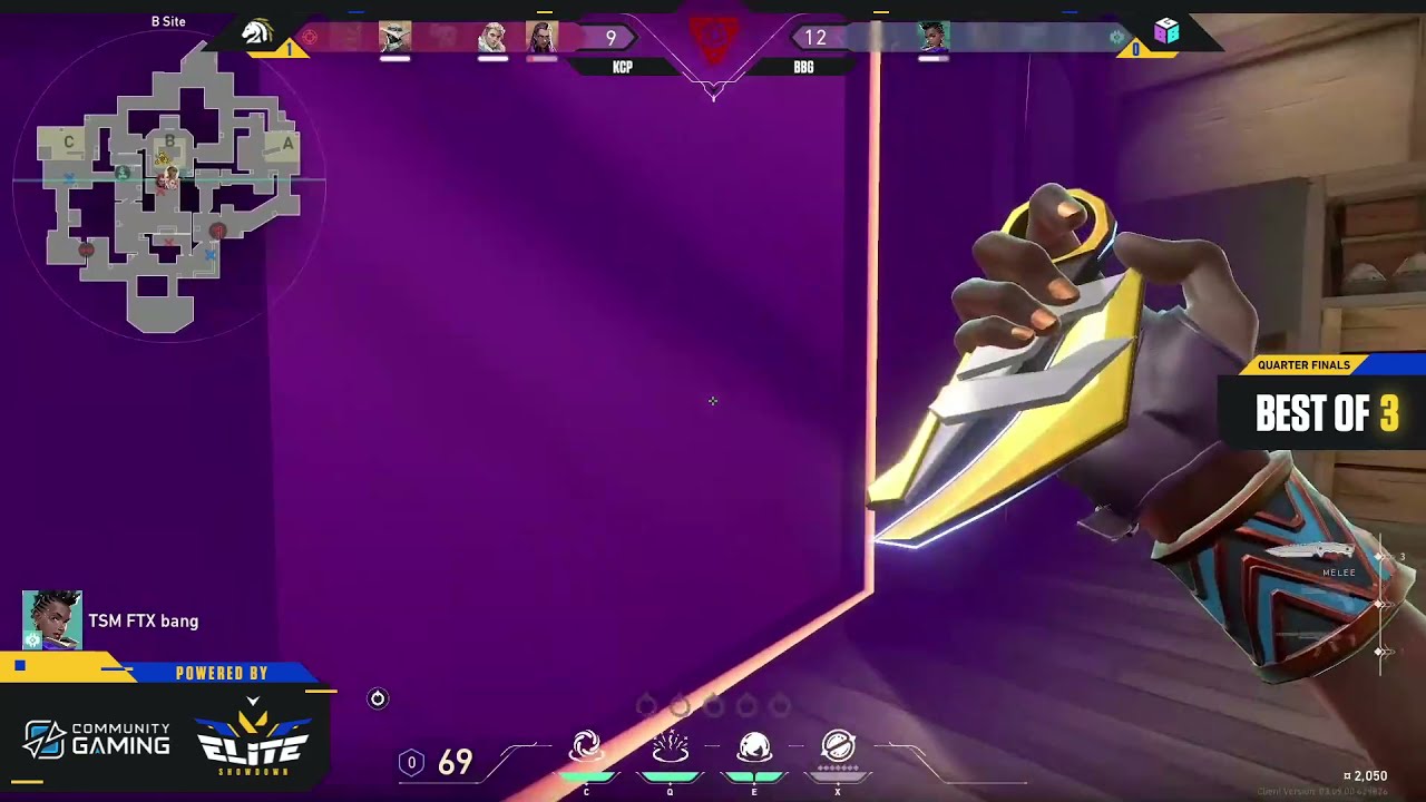 TSM bang Insane knife trough the astra wall clutch 