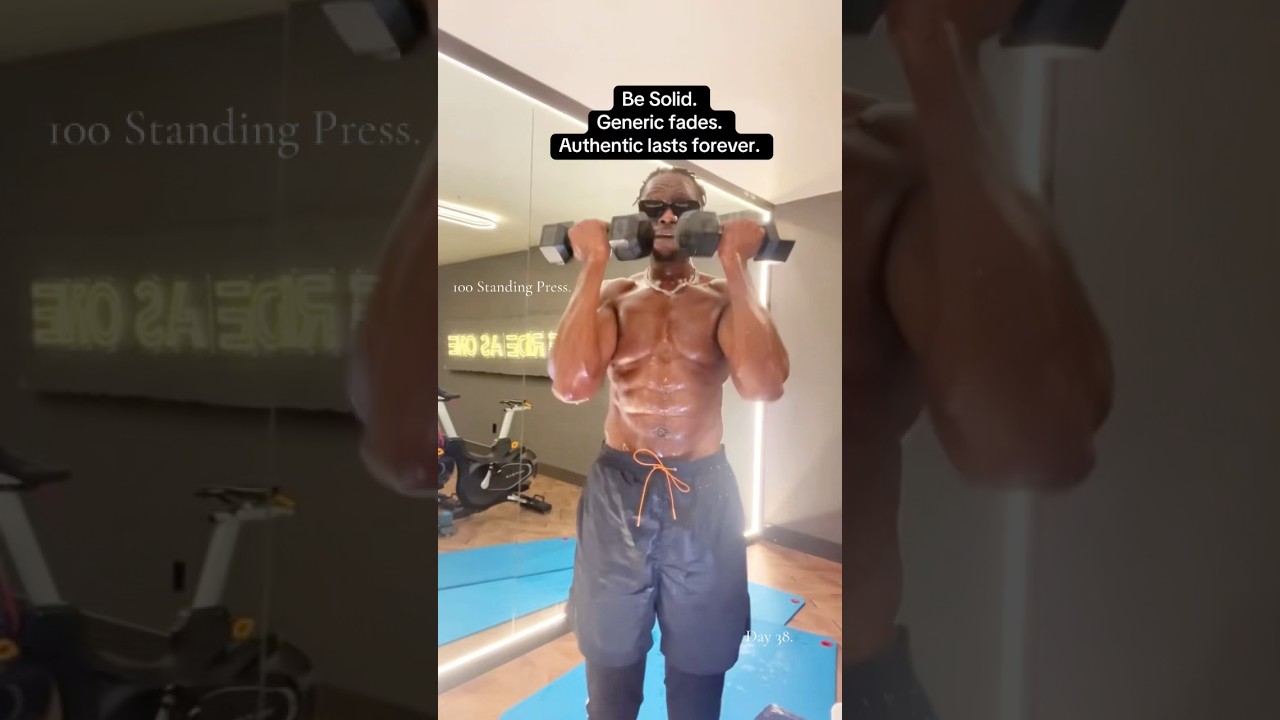 Be Solid. Generic fades. Authentic lasts forever. 100 Standing Press. Day 38.