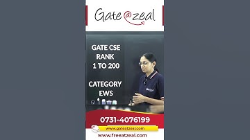 GATE 2023 CSE Rank vs College | EWS  CATEGORY | IISc IITs | Rank 1 to 200 @GATEATZEAL ​
