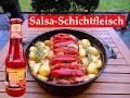 Schichtfleisch - Dutch Oven Gericht Nr1 und heute mit Texicana Salsa Soße. One Pot