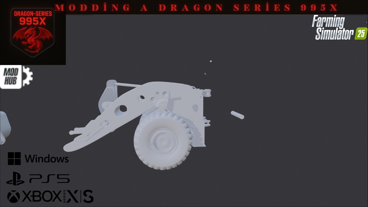 FS25 Modding: Dragon Series 995X – Eerste Details & Scharnierpunten in Blender!