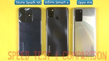 Tecno Spark 10C Vs Infinix Smart 6 Vs Oppo A16 | Speed Test & Comparison