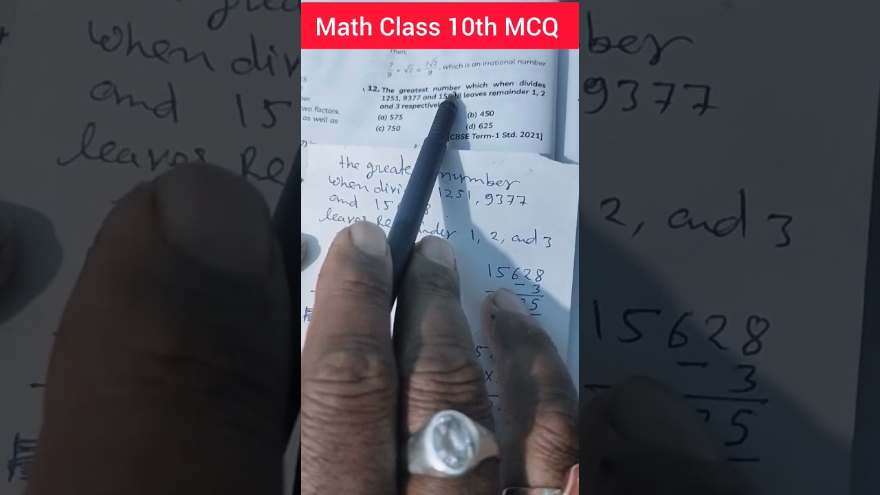 Math Class 10th and all competition MCQ solution 