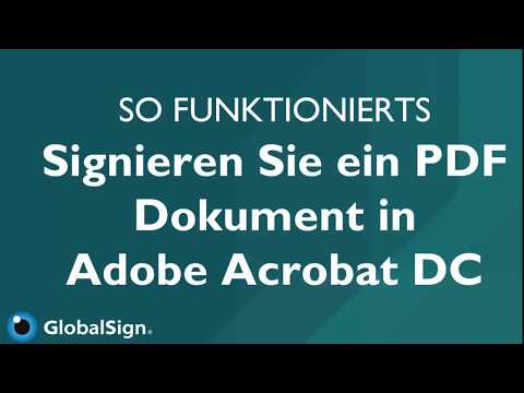 So Signieren Sie ein Adobe PDF Dokument