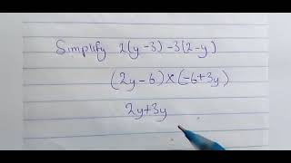Simplifying algebraic expressions.