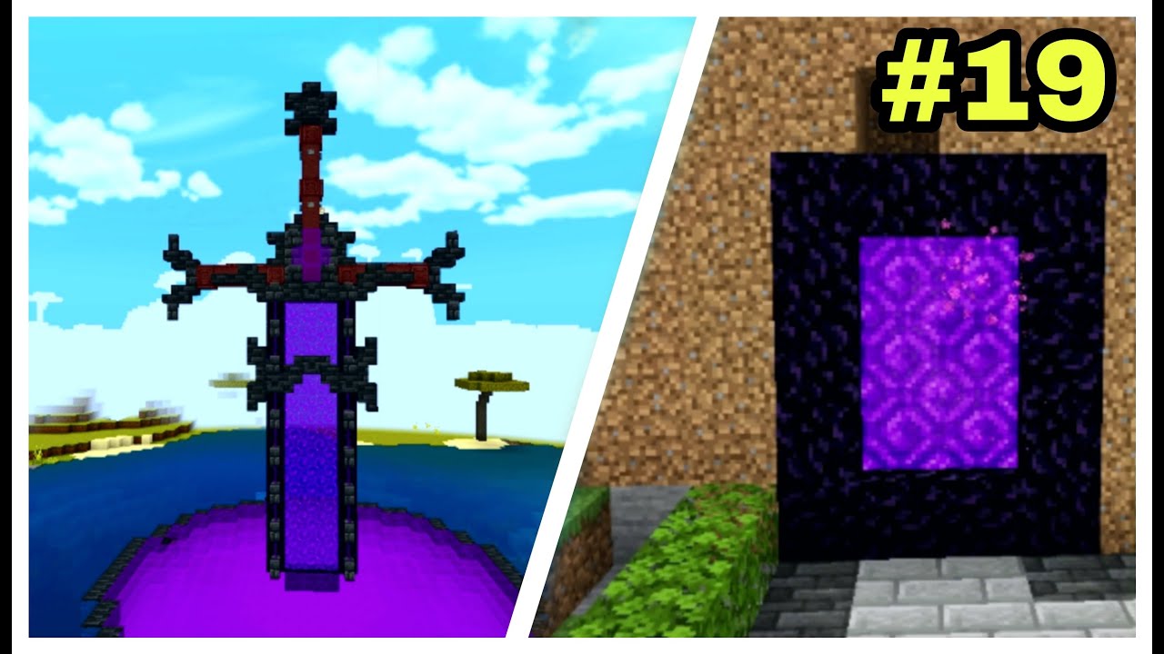 I transform my old nether portal into a giant sword || Minecraft ...