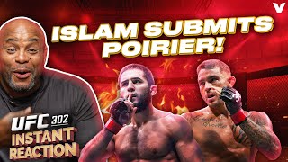 Daniel Cormier REACTS to Islam Makhachev defeating Dustin Poirier by submission at UFC 302