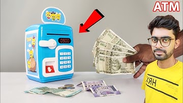 ATM Piggy Bank Unboxing And Testing | Smart ATM Piggy Bank | Mini ATM Piggy Bank Toy