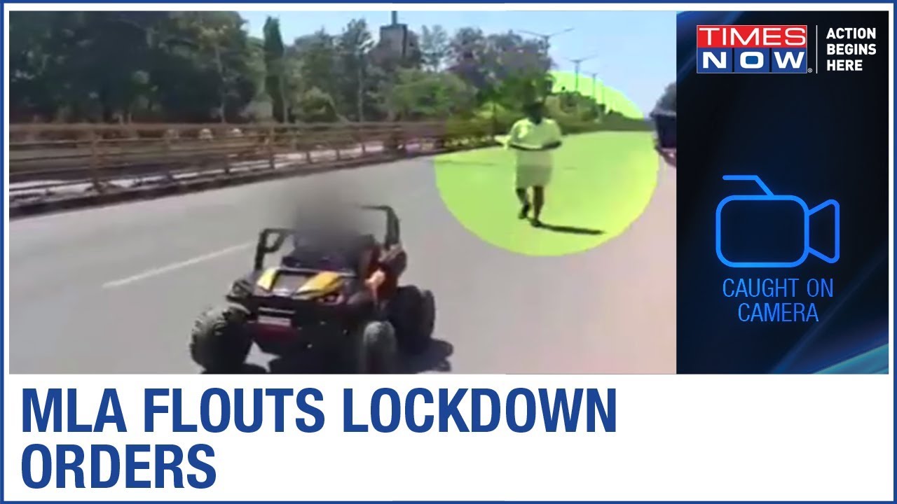 JDS MLA flouts curfew | Neta takes grandson out on his toy car while cops remain, mute spectators