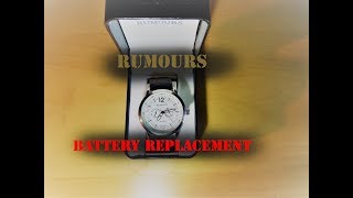 RUMOURS Watch - Battery Replacement