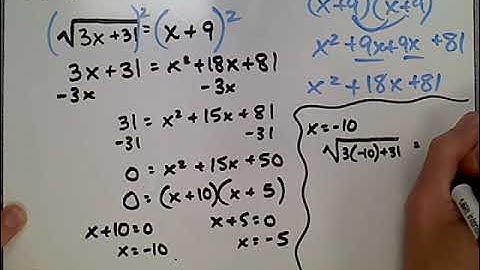 Solving Radical Equations   FOIL Video