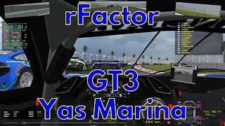 rFactor race 1 GT3 at Yas Marina Abu Dhabi, starting last controller gamepad