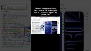 ปลดล็อก Gmail Remove FRP Infinix Note EDGE X6887 | Android 16 | 2026-02-01 | TSM PRO EDITION