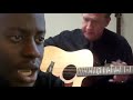 Guy plays slave song on guitar