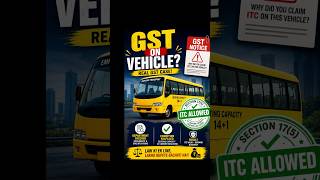 GST ITC on Vehicles: One Rule Changed Everything! #goodsandservicestax #gst