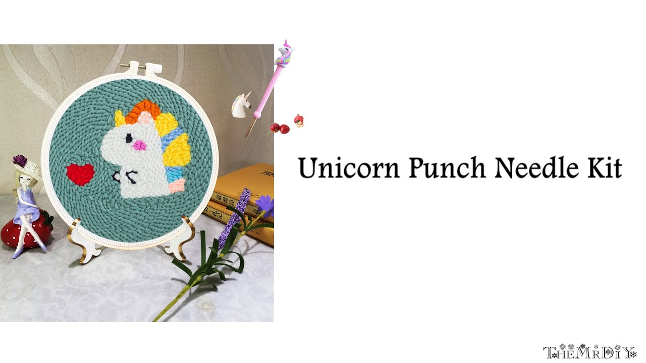 Unicorn Punch Needle Kit for Beginner – Free Unicorn Punch Needle ...