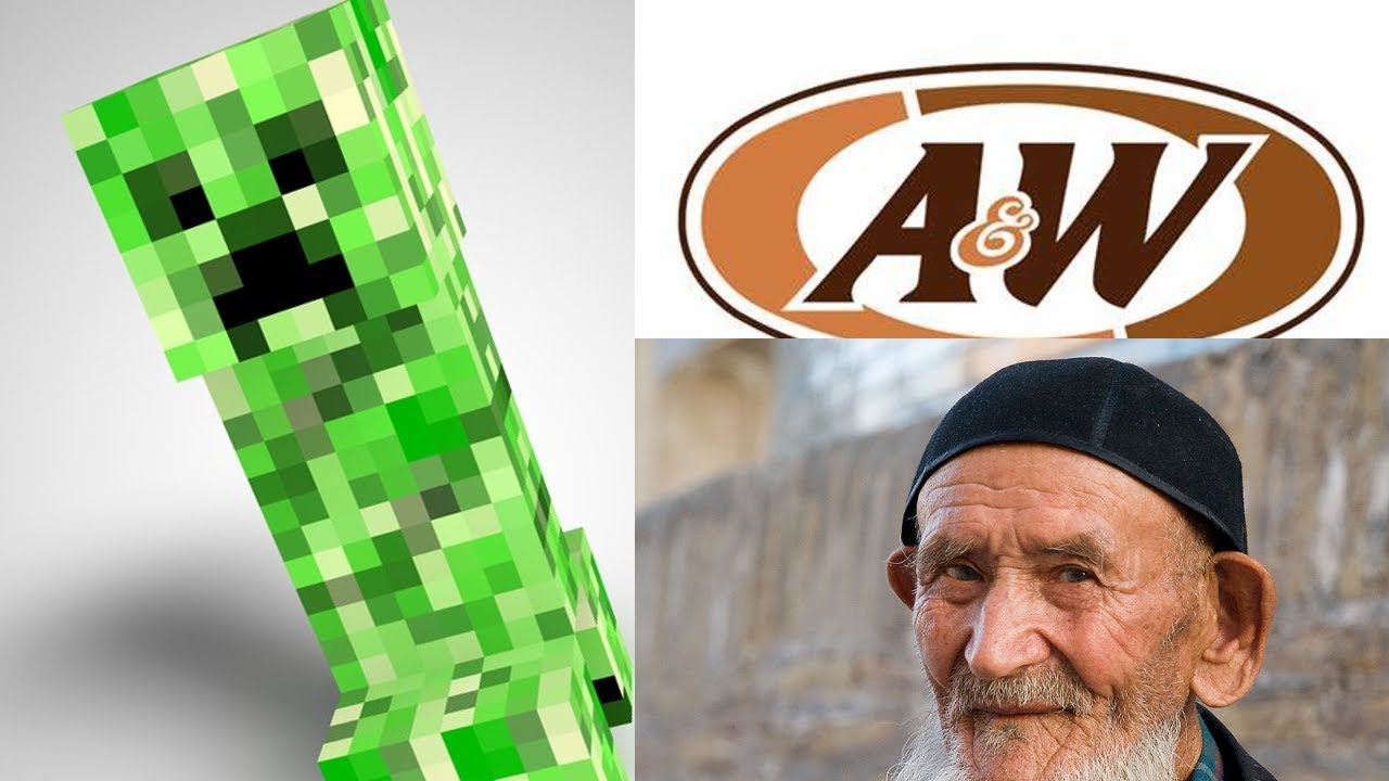 "Creeper, aw man" but every word is a Google image YouTube