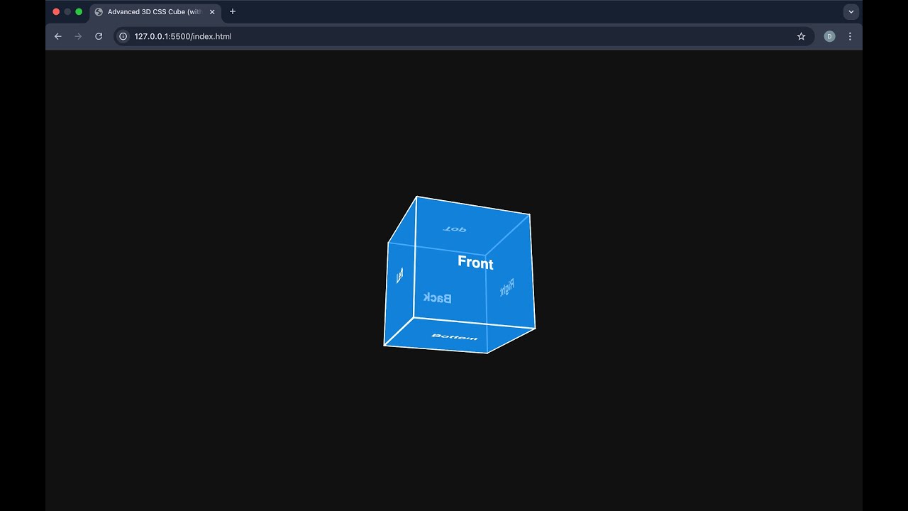🚀 Mastering Advanced 3D CSS: Build a Spinning 3D Cube with HTML + CSS ...