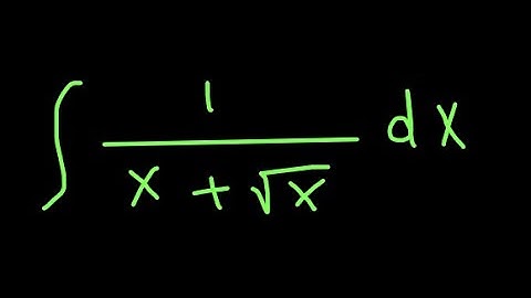 Integrate 1 / (√x(1 + √x)) dx | U-Substitution with Radicals | Calculus 2 Integration Techniques