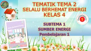 Kelas 4 Tematik : Tema 2 Subtema 1 Pembelajaran 1 (Selalu Berhemat Energi)