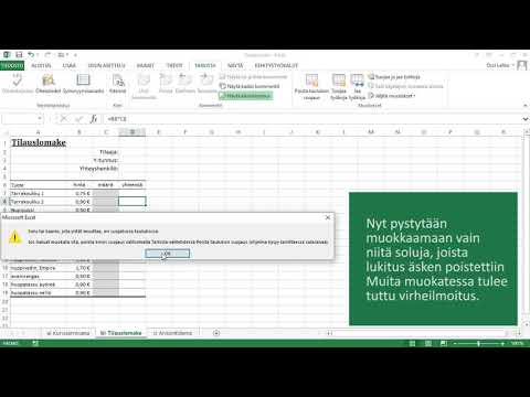 Video: Excel-sarakkeen Suojaaminen
