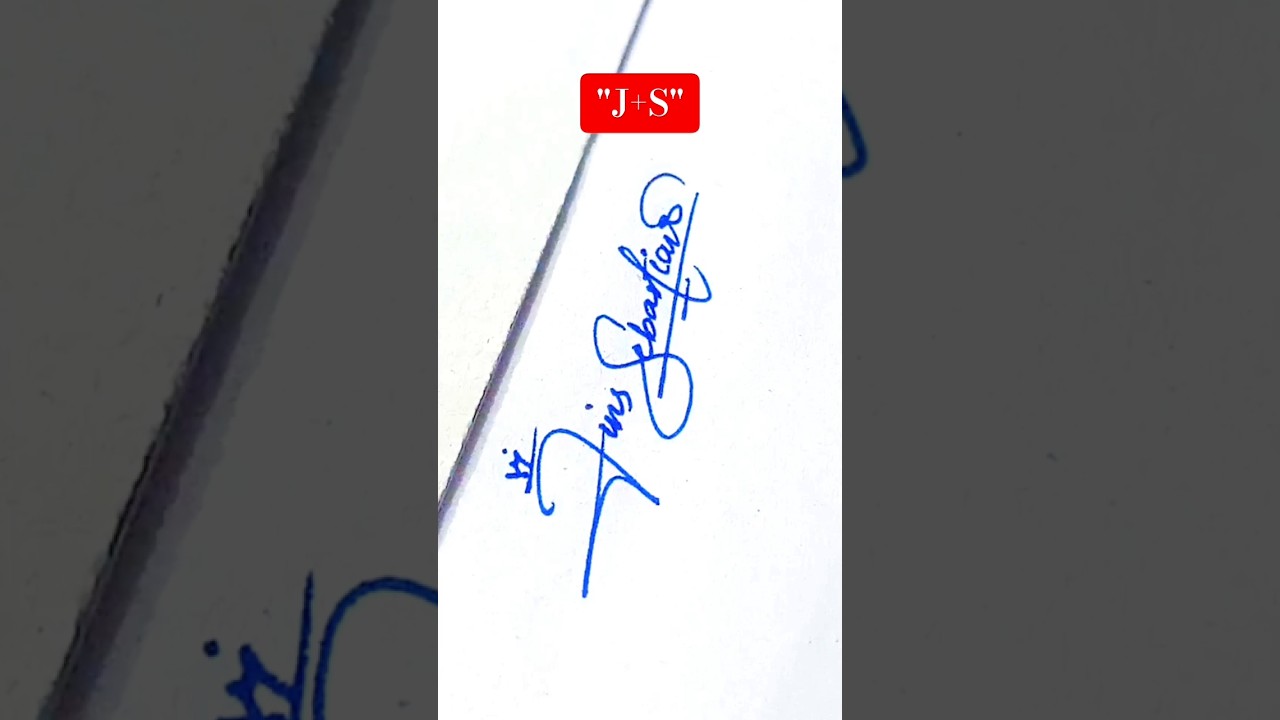"J+S" 🔥 Stylish Signature Design 
