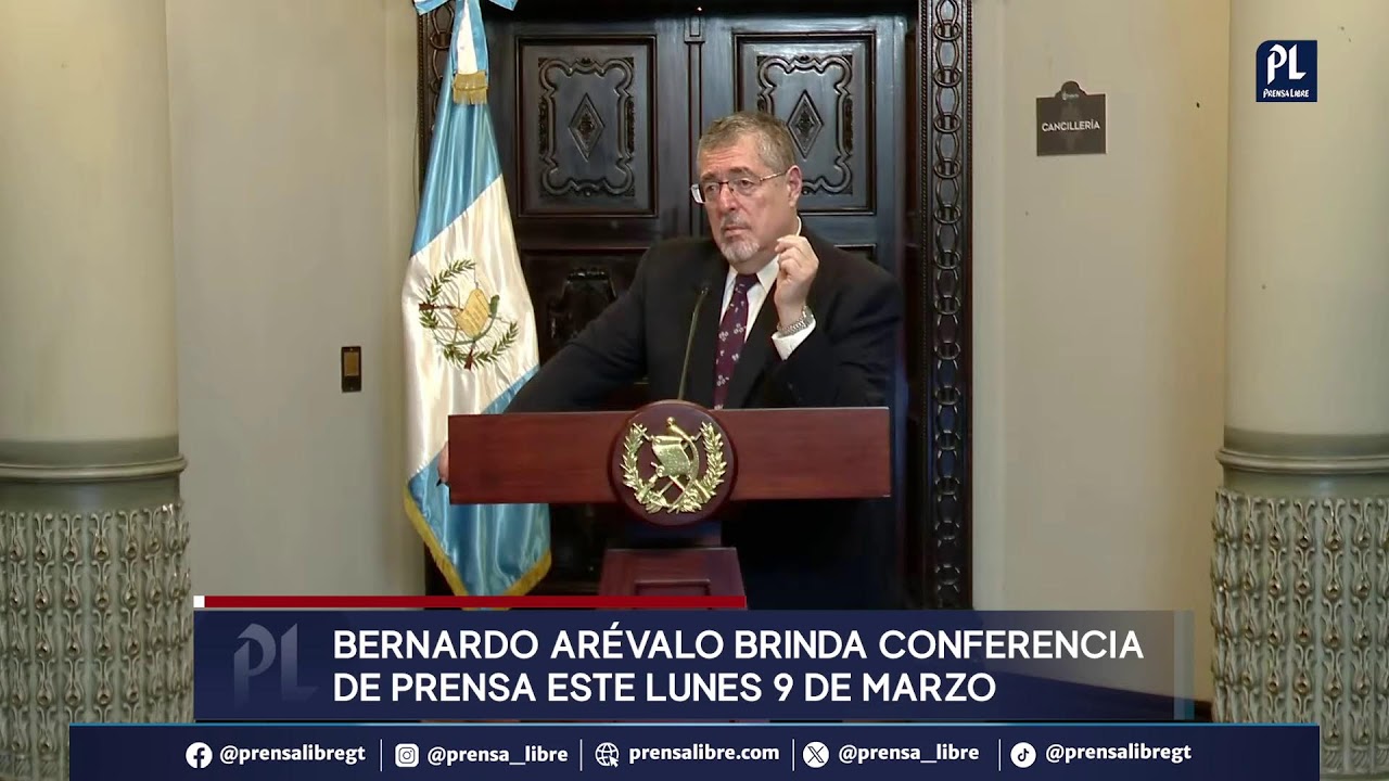 Bernardo Arévalo brinda conferencia de prensa este lunes 9 de marzo