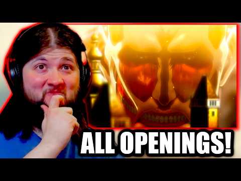 FIRST TIME WATCHING ALL ATTACK ON TITAN OPENINGS (1-9) Reaction!