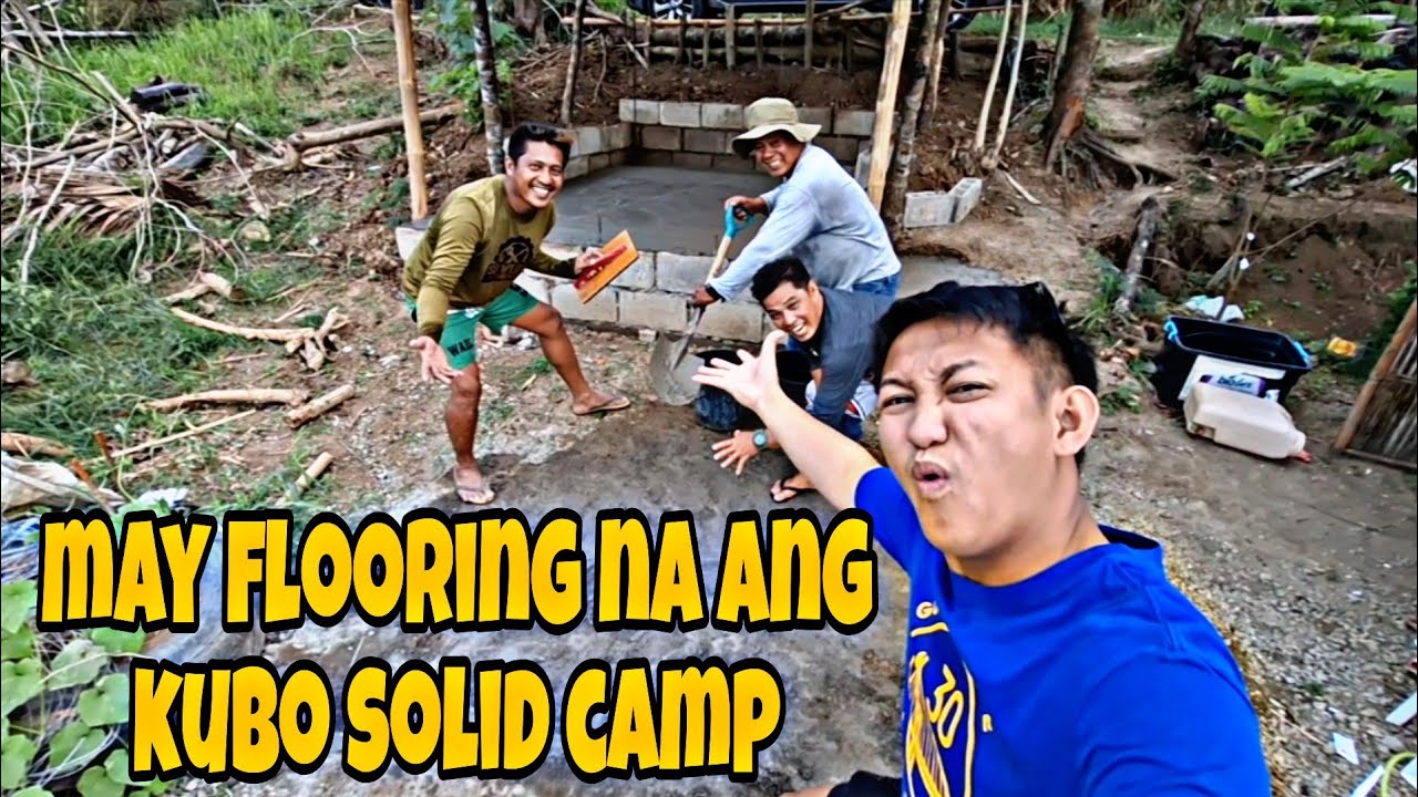 MAY FLOORING NA ANG KUBO SOLID CAMP NI 