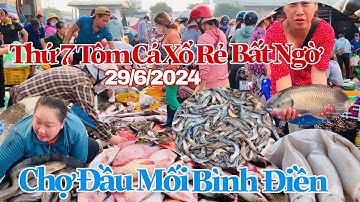 Sáng Thứ 7 Tôm Cá Đổ Đống Xổ Rẻ Bất Ngờ - Chợ Đầu Mối Bình Điền | 29/6/2024