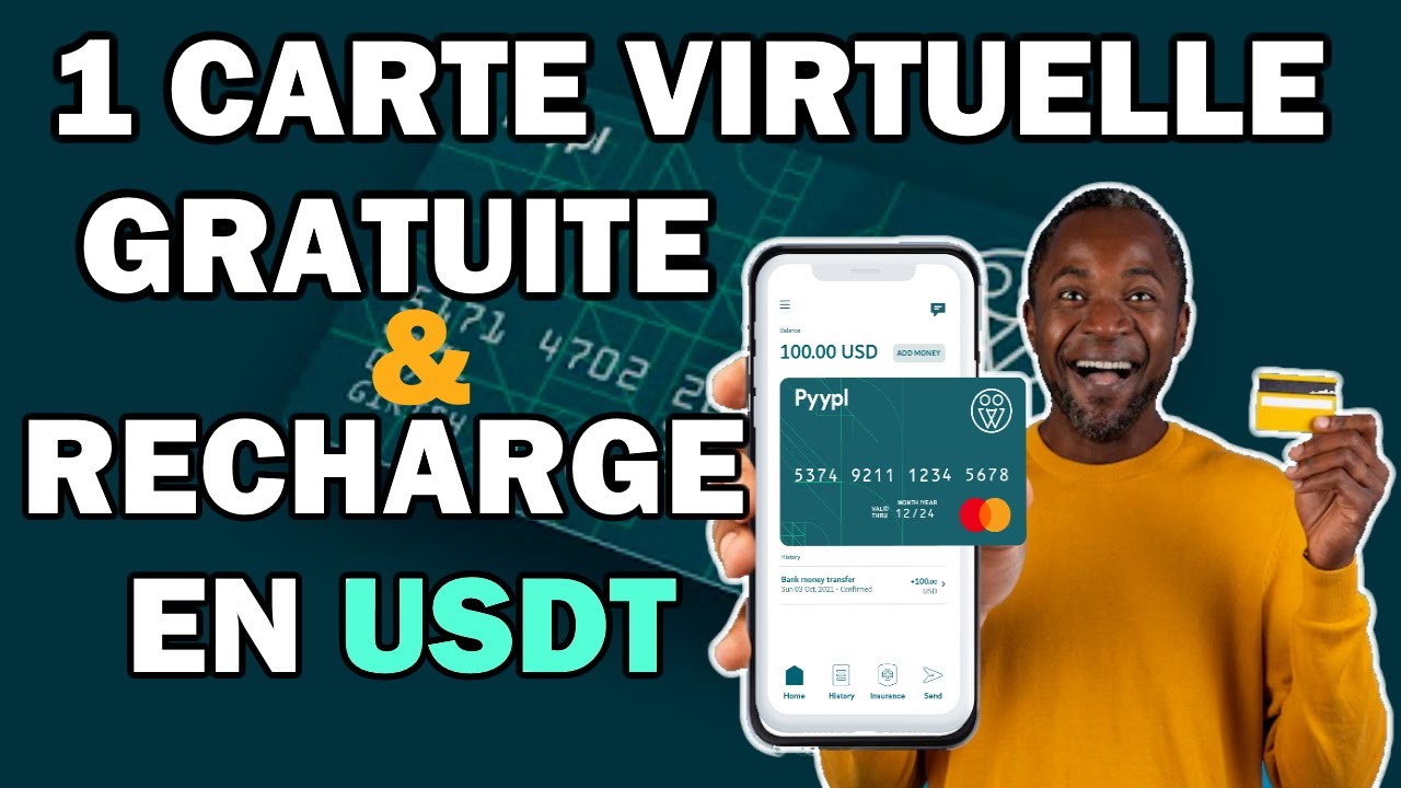Une Carte virtuelle Gratuit et recharger en USDT | La Meilleure Application  de Carte Virtuelle. - YouTube