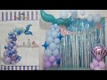 DIY Simple Mermaid Tail Balloon Garland/ Mermaid Theme Birthday Ideas/ Mermaid Tail Lobo