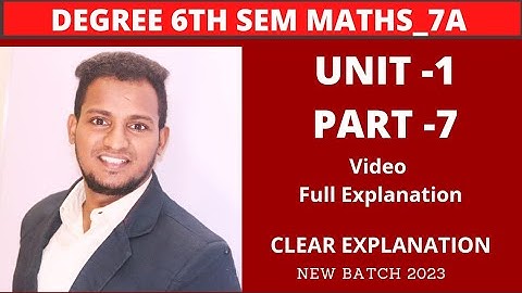 6TH SEM MATHS_7A UNIT 1 PART 7 l #shorttricks4u #degree