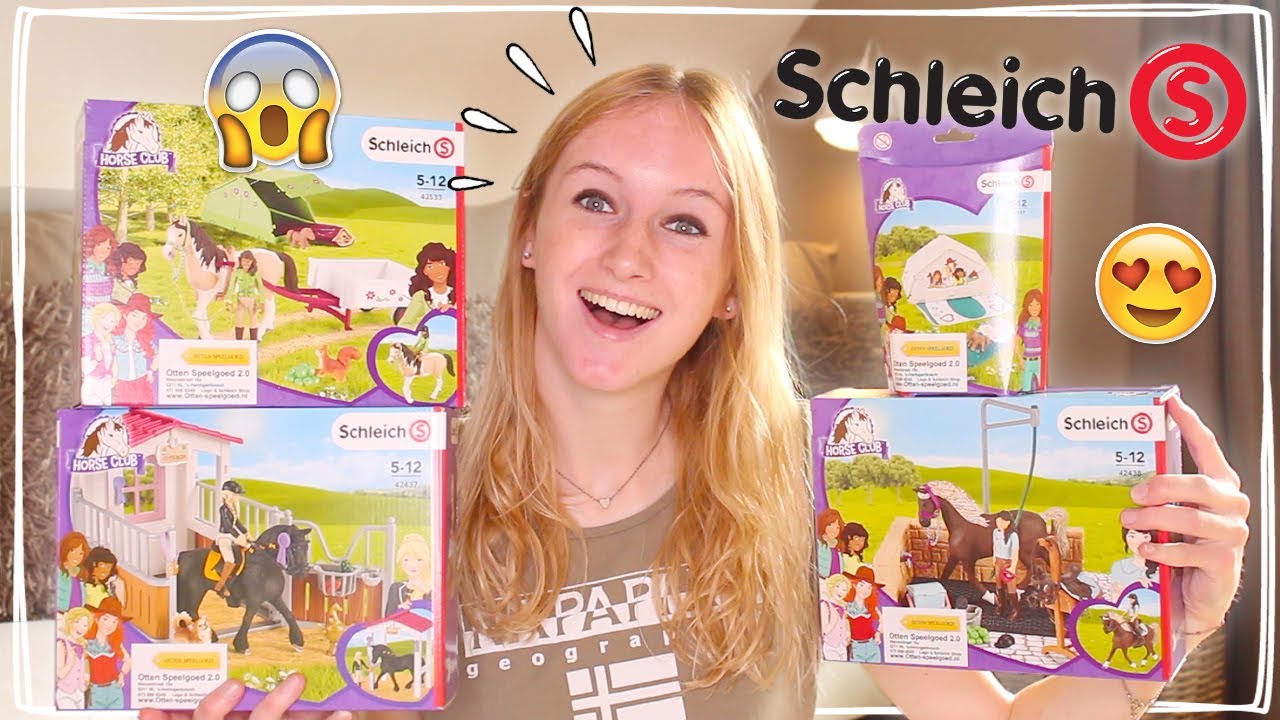 MEGA SCHLEICH PAARDEN UNBOXING MET NIEUWE MANEGE SPULLEN! 😍 | Daphne door - YouTube