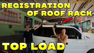 Registration of Roof Rack or Top Load