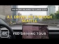 Watch the Tesla Drive Itself From Mercer Island to Lake City | Full Self-Driving | Seattle, WA