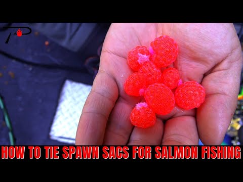 How To Tie Spawn Sacs For Salmon Fishing 