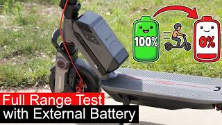 Segway F3 + External Battery: True 100% - 0% Range Test