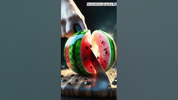 Knife Slices Through a Glass Watermelon 🍉💎 ASMR Unreal Slow Motion! #asmr #aiasmr #asmrshorts