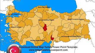 Editable Map Turkey Powerpoint Template