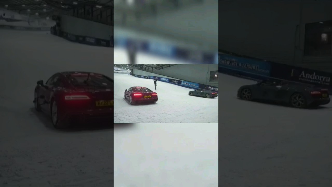 Audi R8 Quattro vs R8 RWD  Winter Tyres Snow Drag Race