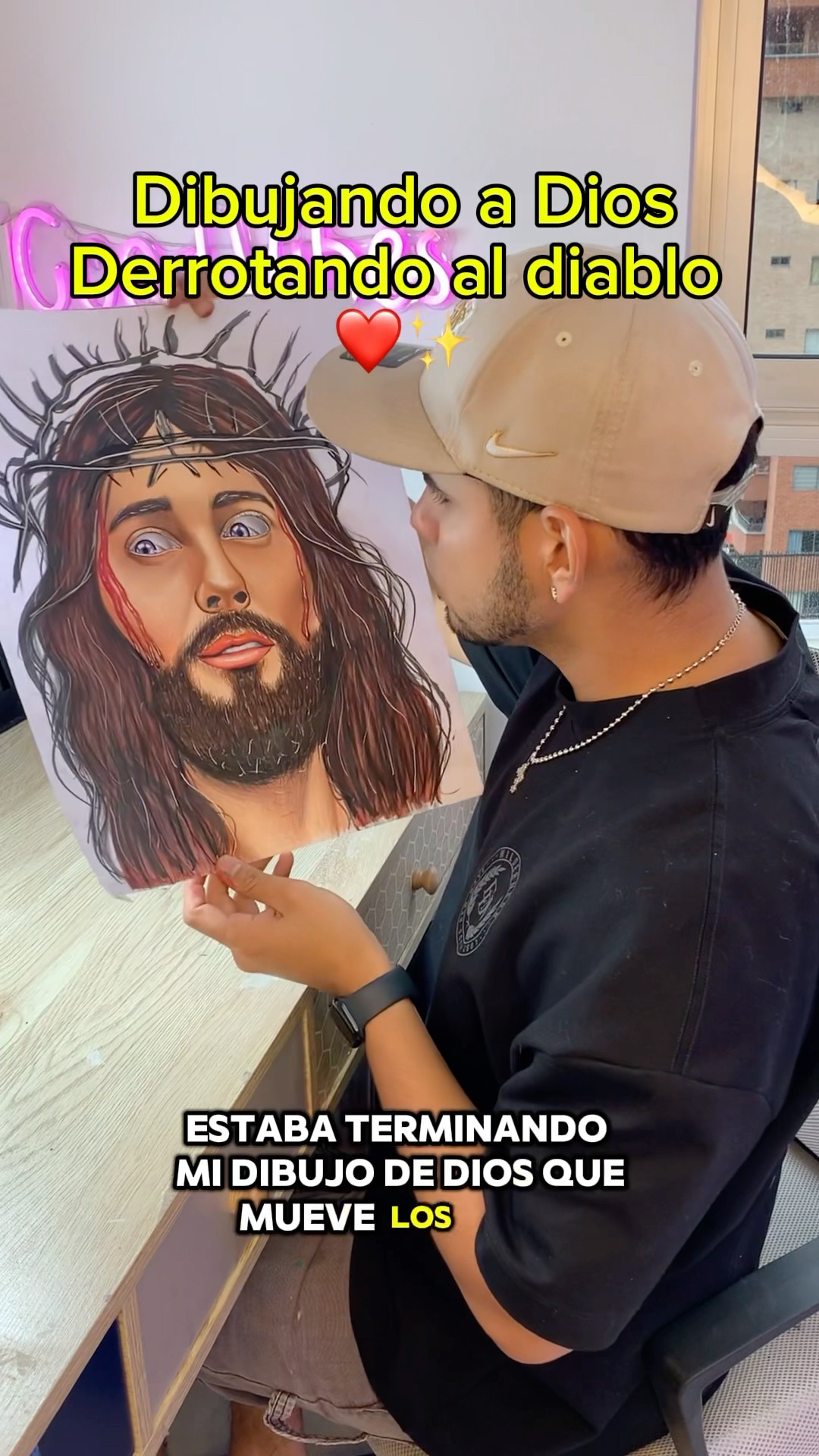 Dibujando a DIOS DERROTANDO AL DIABLO ?❤️✨ #dios #art
