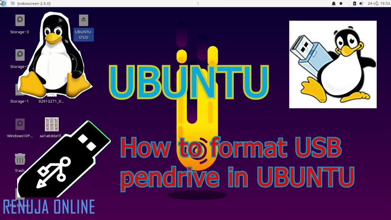 How to Format USB pendrive in UBUNTU YouTube