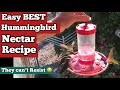 How to Make Hummingbird Nectar Recipe FOOD * PERFECT for Feeder to Attract Hummingbirds FAST &amp; EASY